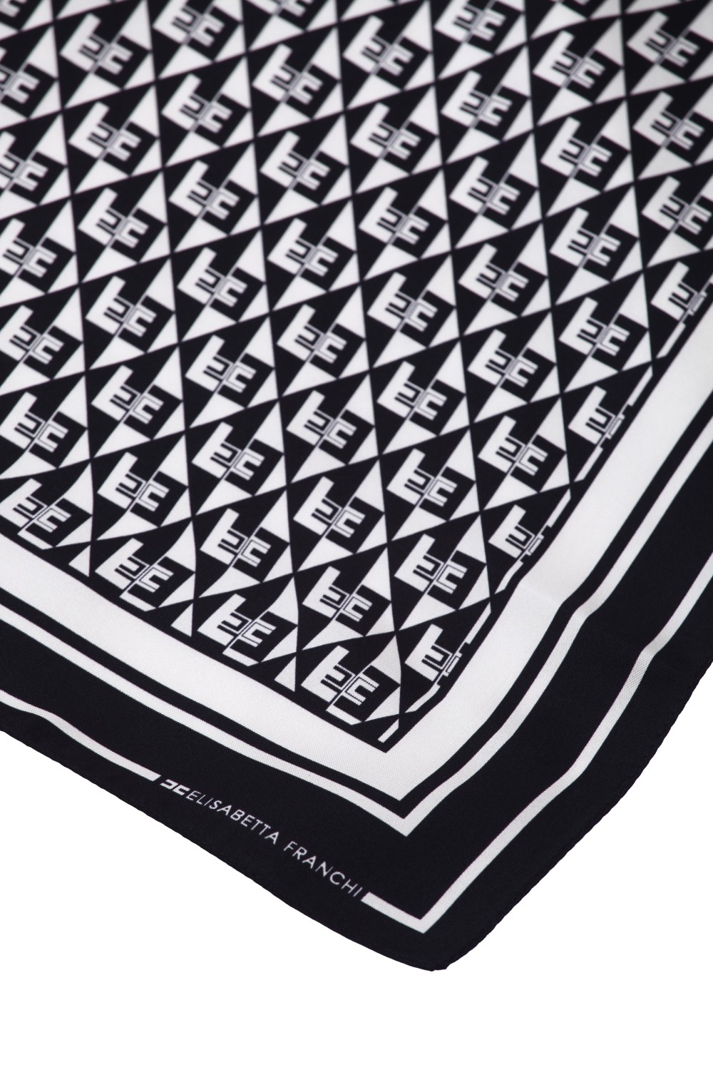 shop ELISABETTA FRANCHI  Strangolino: Elisabetta Franchi foulard in seta disegno rombi.
Dimensioni: 50 x 50 cm.
Composizione: 100% Seta.
Fabbricato in Italia.. FO01F26E2-685NERO/BURRO number 9848976